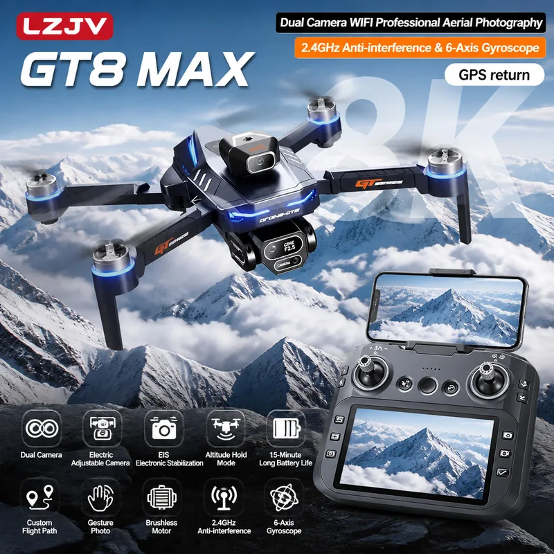 GT8 Max折りたたみ式ドローン 8K HDプロフェッショ - Drone Video Production のレビューと価格
